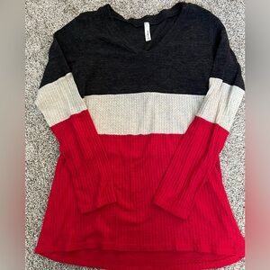 Colorblock Long Sleeve Sweater